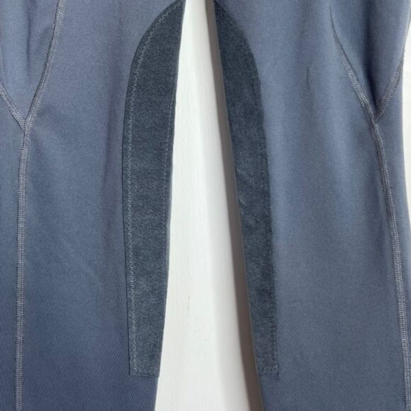 KERRITS GRAY KNIT RIDING LEGGINGS TIGHTS KNEE PATCHES SIZE MEDIUM - Picture 4 of 13